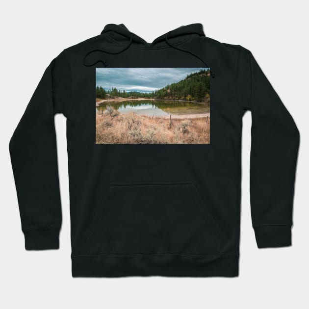 Autumn Lake Reflections in the Grasslands Hoodie by Amy-K-Mitchell